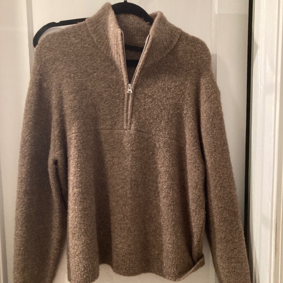 Jenni Kayne Sweaters - Jenni Kayne Tan Zip Turtleneck, XL
